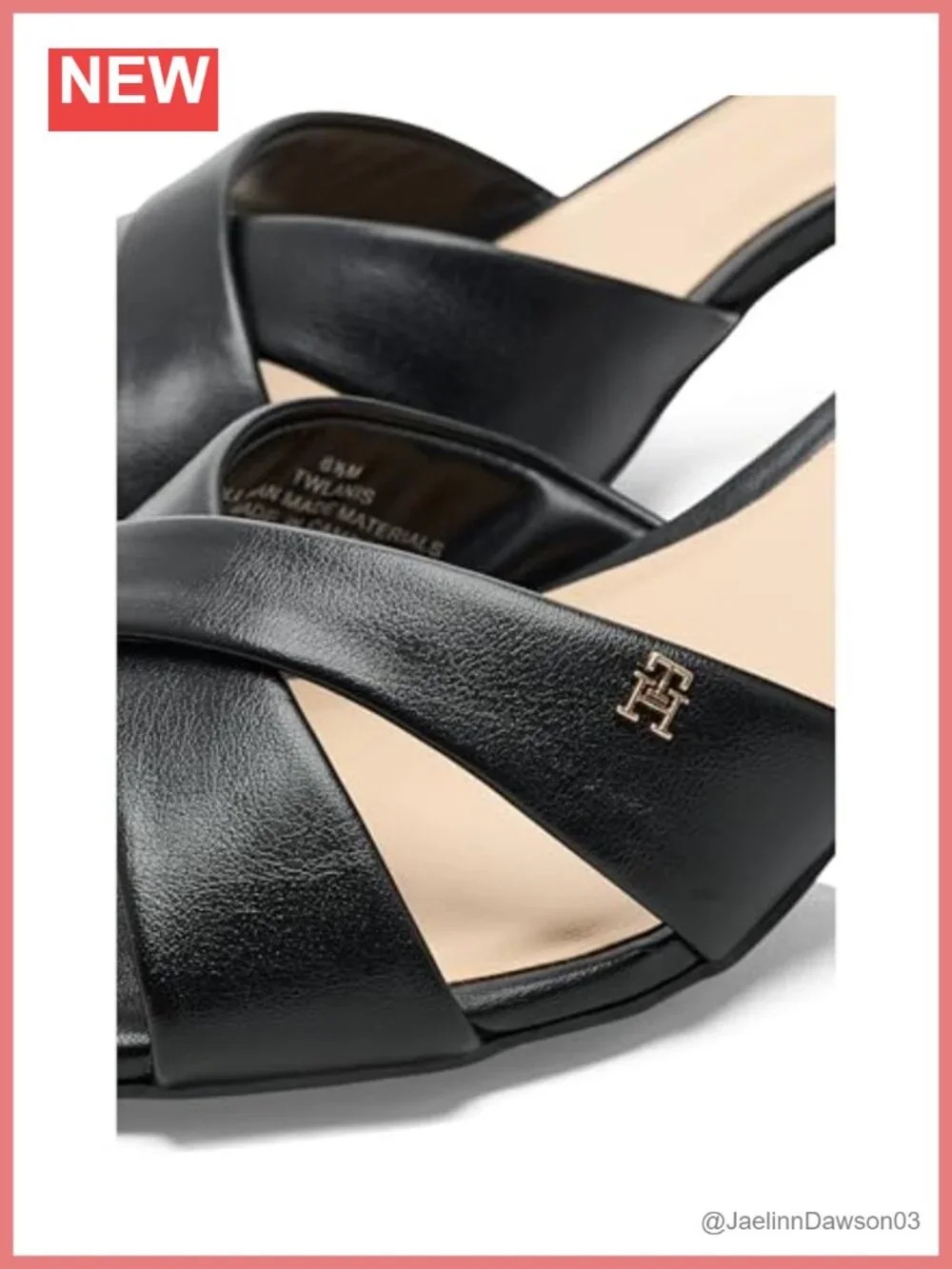 Kitten Heel Slide Sandals Faux Leather Women's Open Toe Slip On
